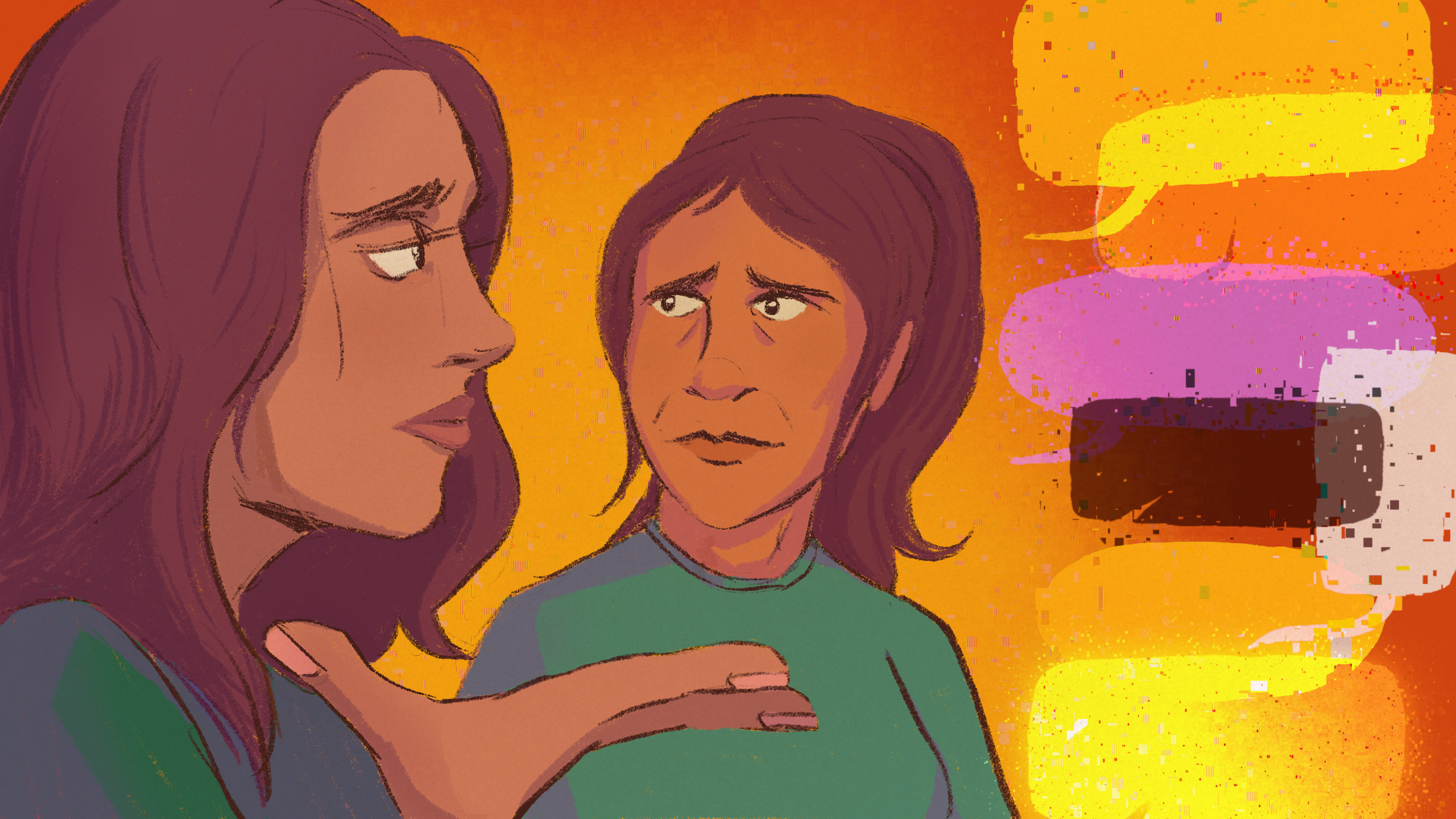 My mother is pounding on my closet door. I don’t want to answer