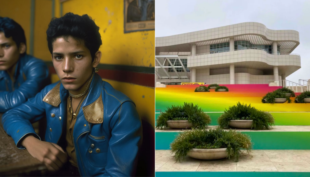 Why is there an AI-generated image in a queer photography exhibit?